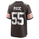 Men's Cleveland Browns Ethan Pocic Brown Game Jersey