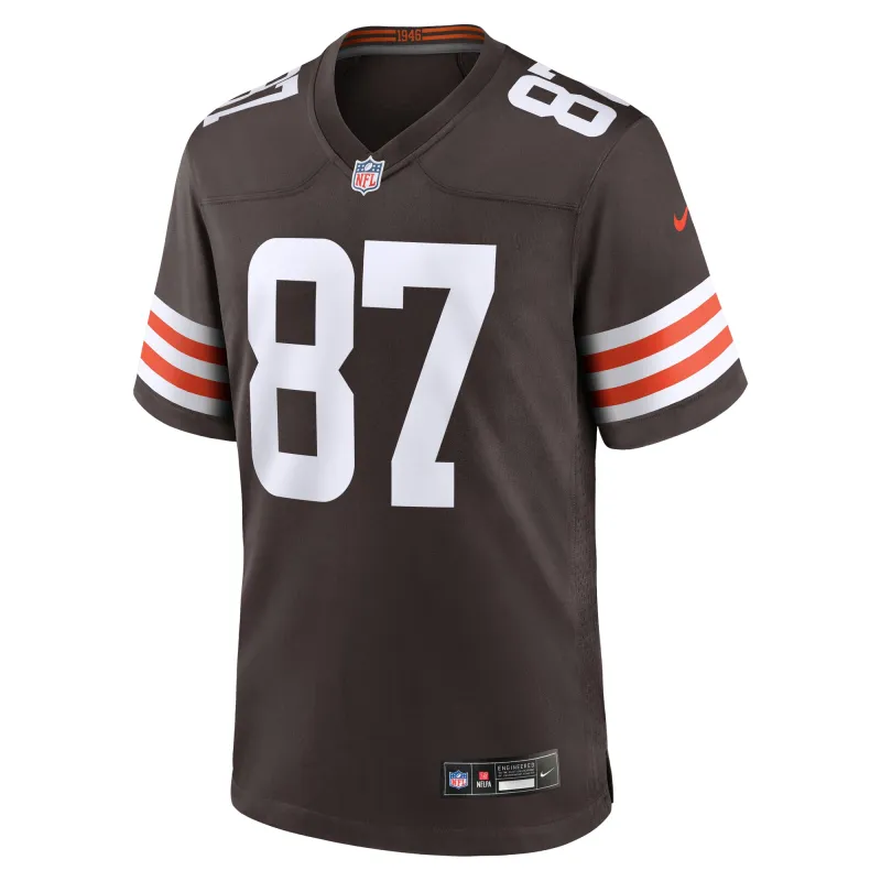 Men's Cleveland Browns Giovanni Ricci Brown Game Jersey