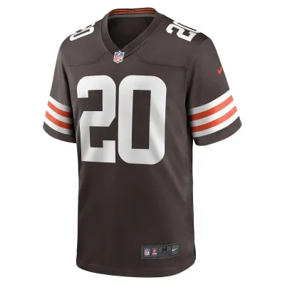 Men's Cleveland Browns Greg Newsome II Brown Game Jersey 02