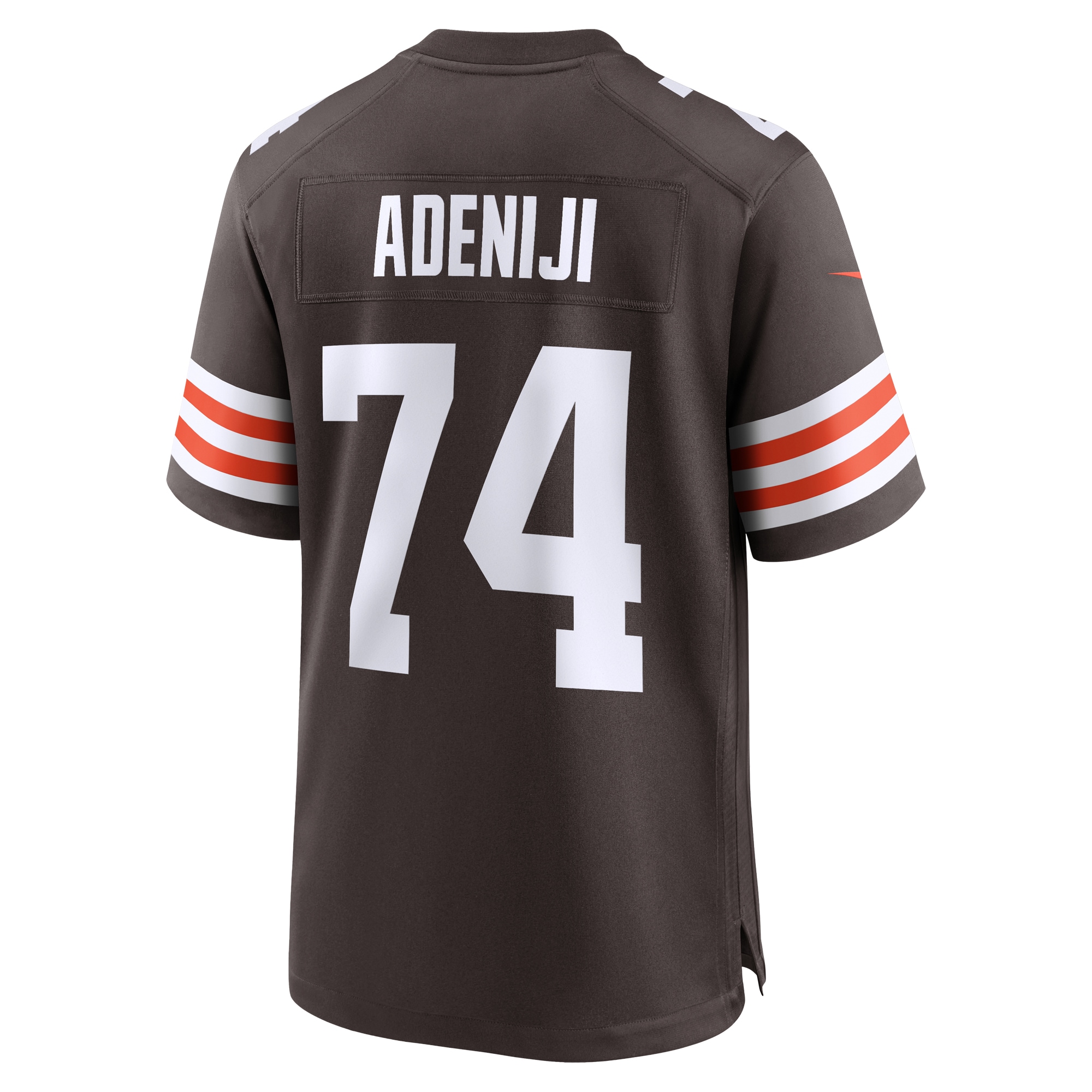 Men's Cleveland Browns Hakeem Adeniji Brown Game Jersey