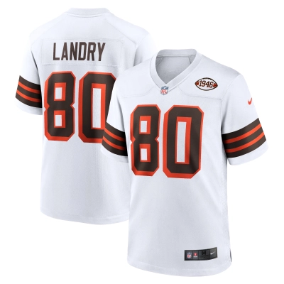 Men's Cleveland Browns Jarvis Landry White 1946 Collection Alternate Game Jersey 01