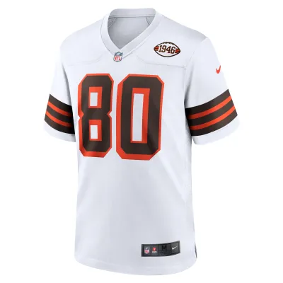 Men's Cleveland Browns Jarvis Landry White 1946 Collection Alternate Game Jersey 02