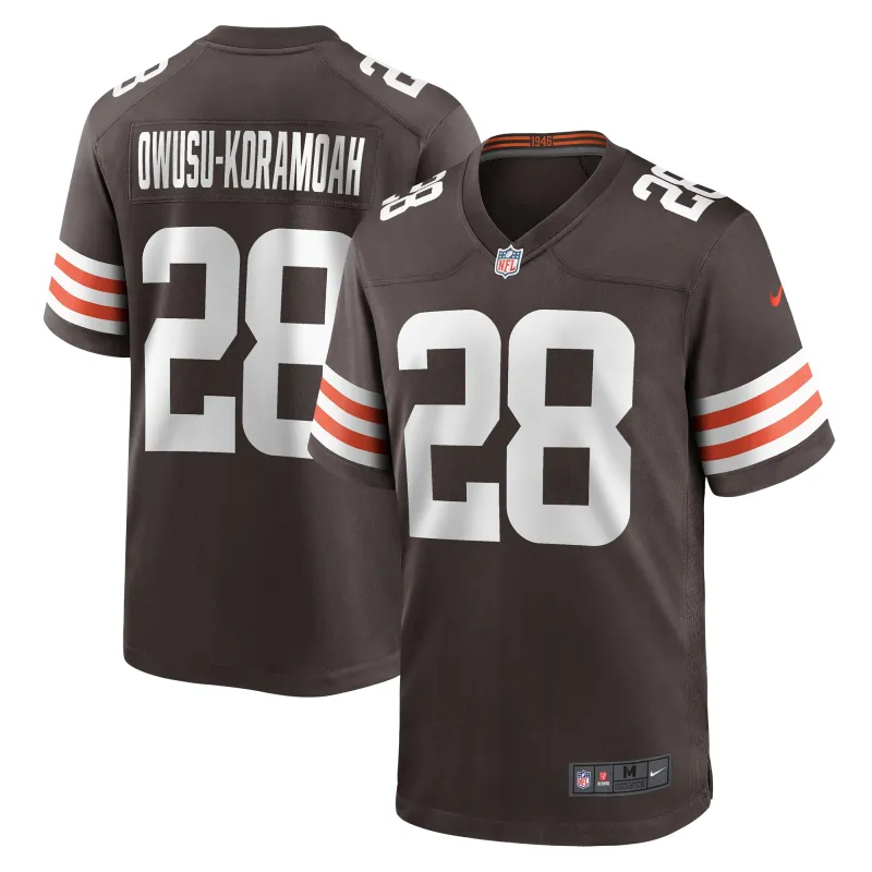 Men's Cleveland Browns Jeremiah Owusu-Koramoah Brown Game Player Jersey
