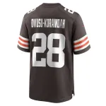 Men's Cleveland Browns Jeremiah Owusu-Koramoah Brown Game Player Jersey