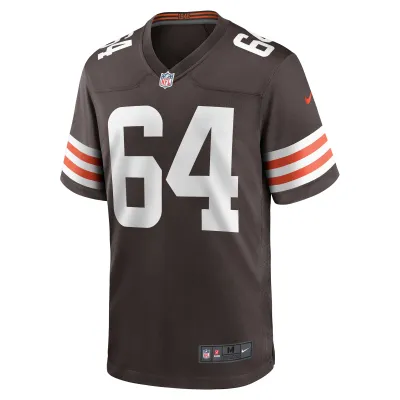 Men's Cleveland Browns Joe DeLamielleure Brown Game Retired Player Jersey 02