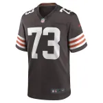 Men's Cleveland Browns Joe Thomas Brown Retired Game Player Jersey