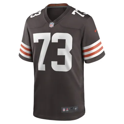 Men's Cleveland Browns Joe Thomas Brown Retired Game Player Jersey 02