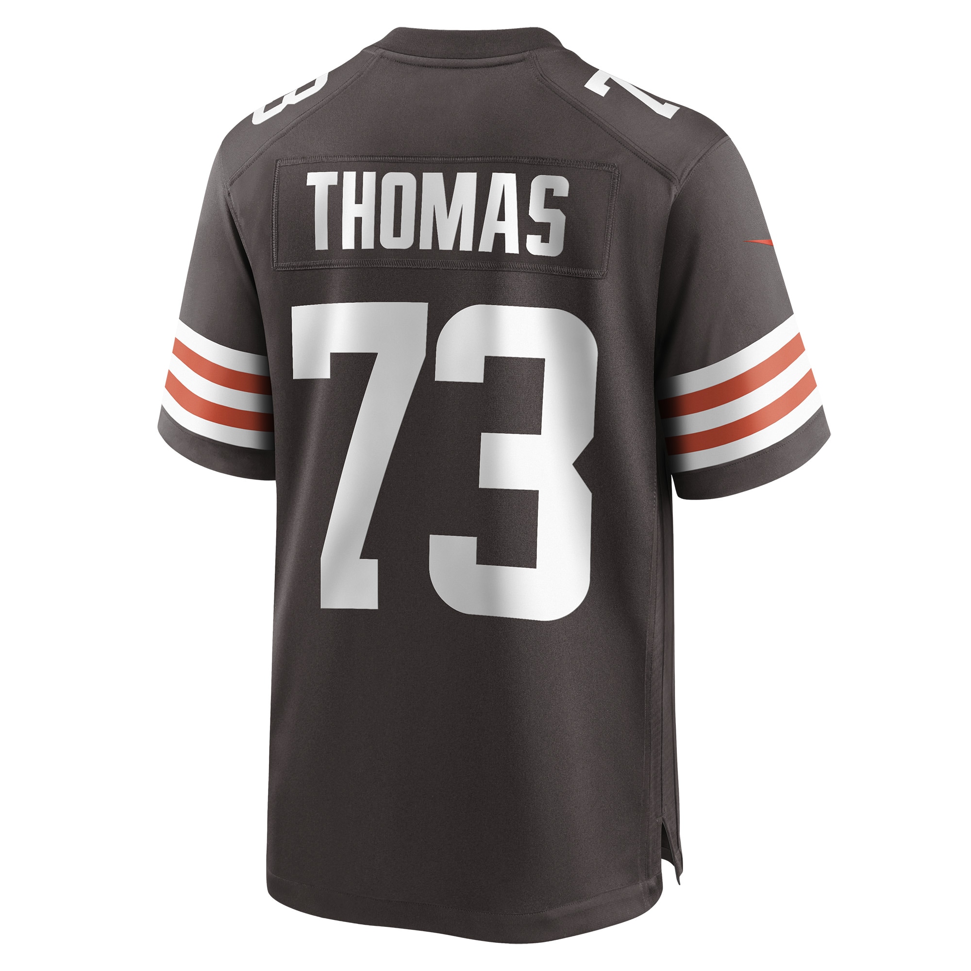 Men's Cleveland Browns Joe Thomas Brown Retired Game Player Jersey