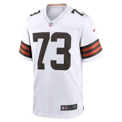 Men's Cleveland Browns Joe Thomas White Retired Game Player Jersey 02