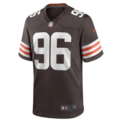 Men's Cleveland Browns Jordan Elliott Brown Game Jersey 02