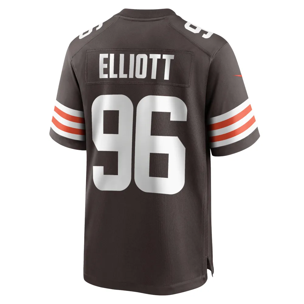 Men's Cleveland Browns Jordan Elliott Brown Game Jersey