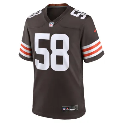 Men's Cleveland Browns Jordan Hicks Brown Game Jersey 02