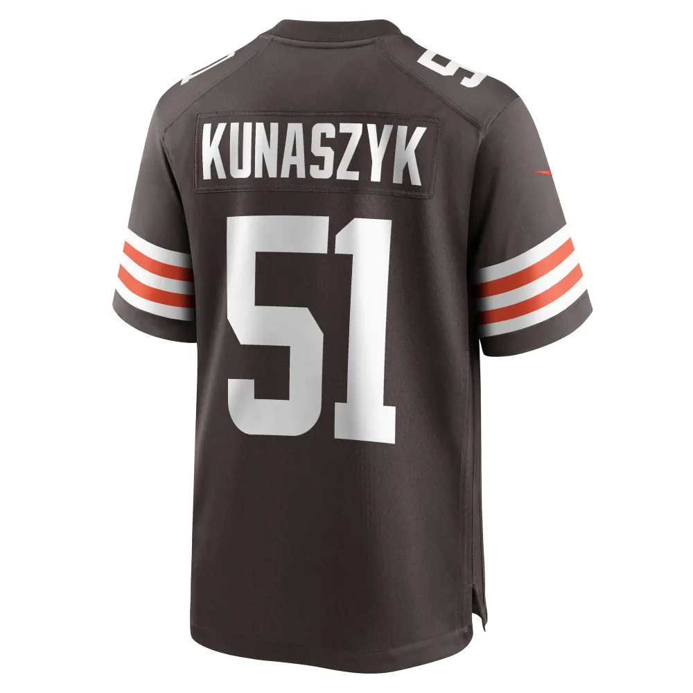 Men's Cleveland Browns Jordan Kunaszyk Brown Game Player Jersey