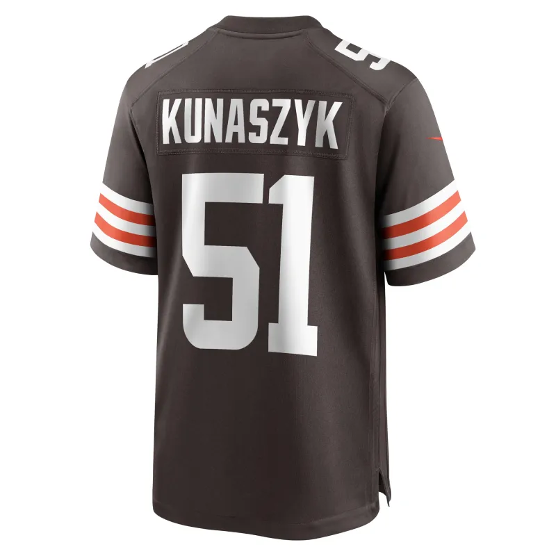 Men's Cleveland Browns Jordan Kunaszyk Brown Game Player Jersey