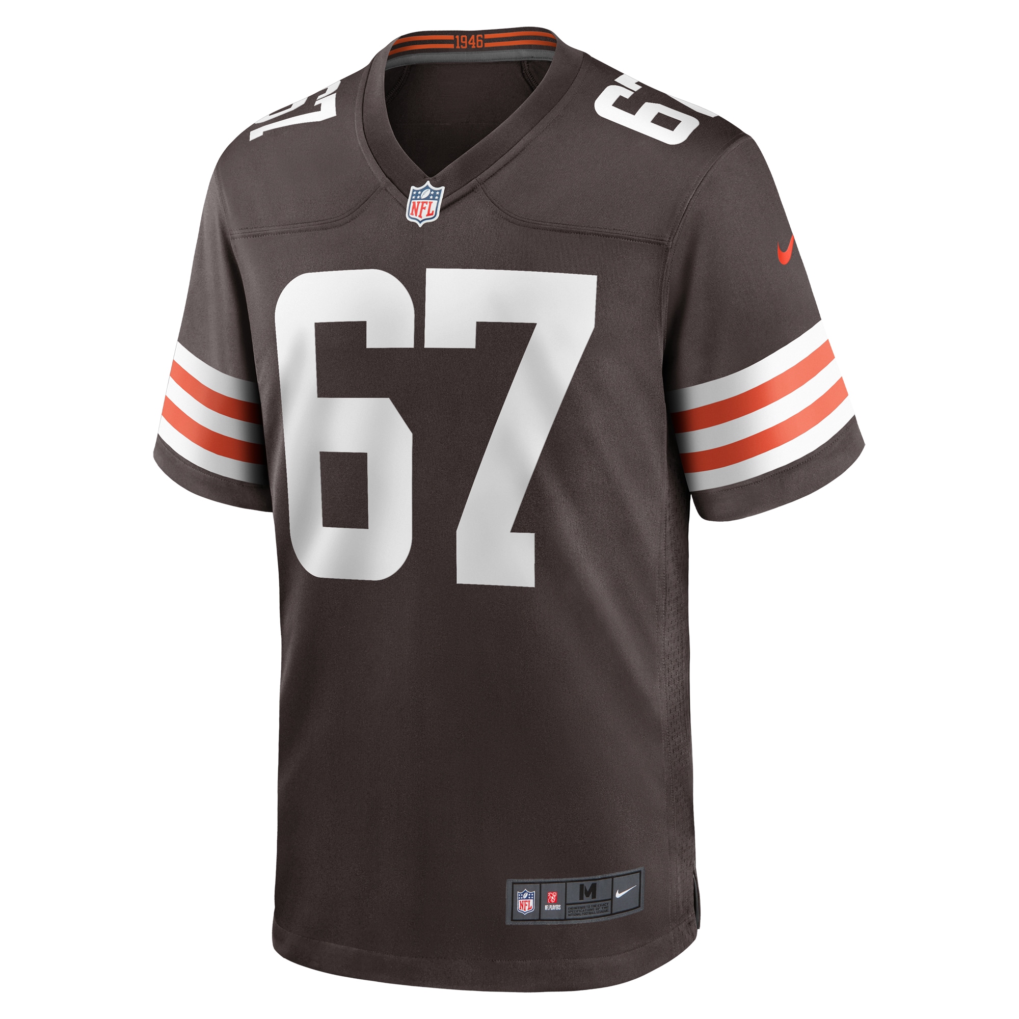Men's Cleveland Browns Justin Murray Brown Team Game Jersey