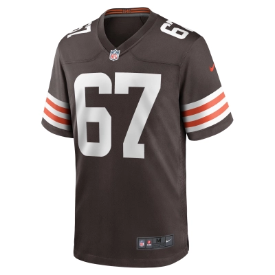 Men's Cleveland Browns Justin Murray Brown Team Game Jersey 02