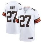 Men's Cleveland Browns Kareem Hunt White Game Player Jersey