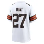 Men's Cleveland Browns Kareem Hunt White Game Player Jersey