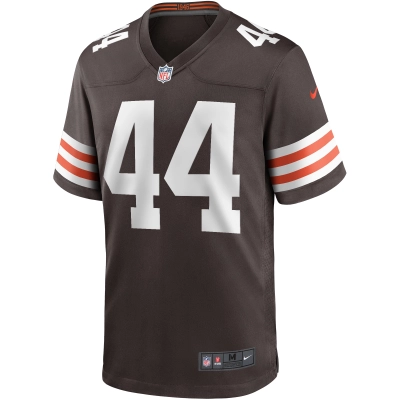 Men's Cleveland Browns Leroy Kelly Brown Game Retired Player Jersey 02