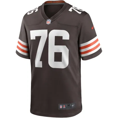 Men's Cleveland Browns Lou Groza Brown Game Retired Player Jersey 02