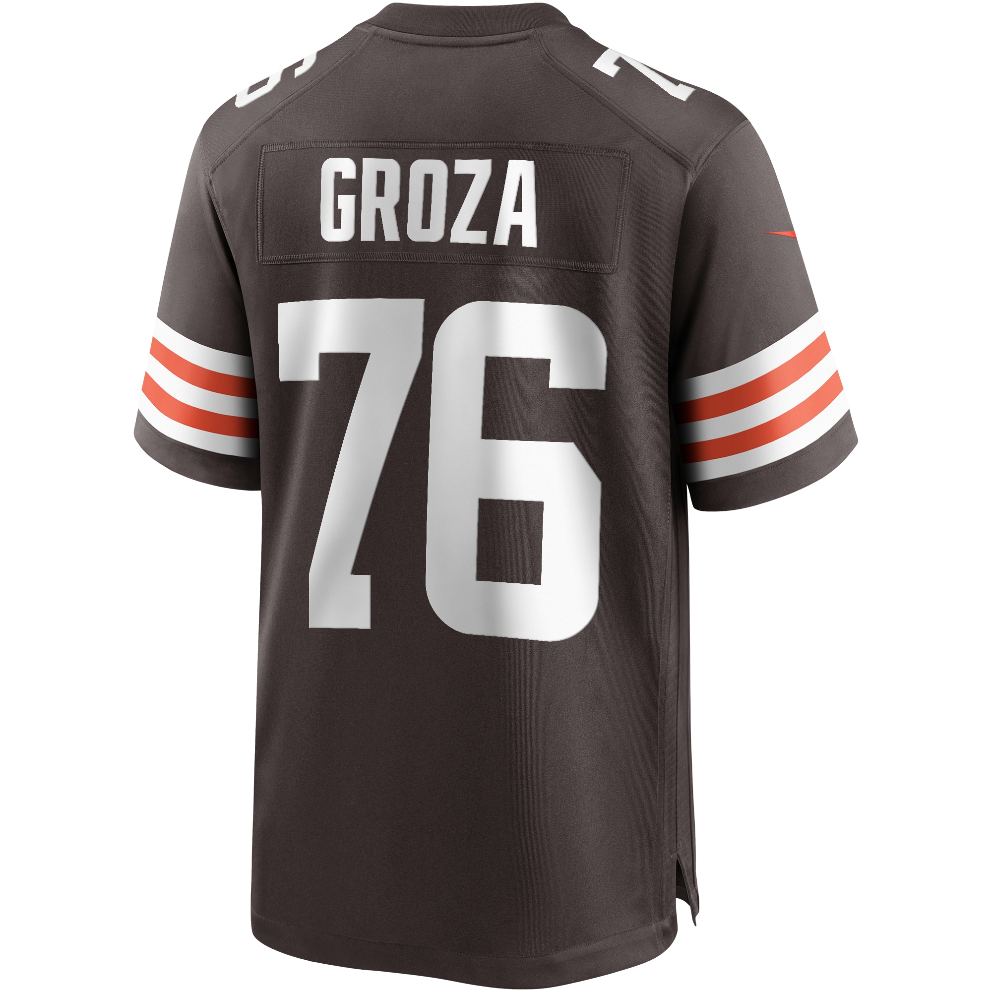 Men's Cleveland Browns Lou Groza Brown Game Retired Player Jersey