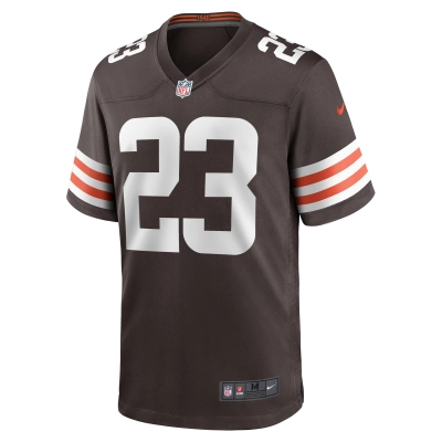 Men's Cleveland Browns Martin Emerson Jr. Brown Game Player Jersey 02
