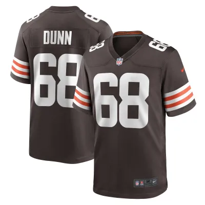 Men's Cleveland Browns Michael Dunn Brown Game Jersey 01