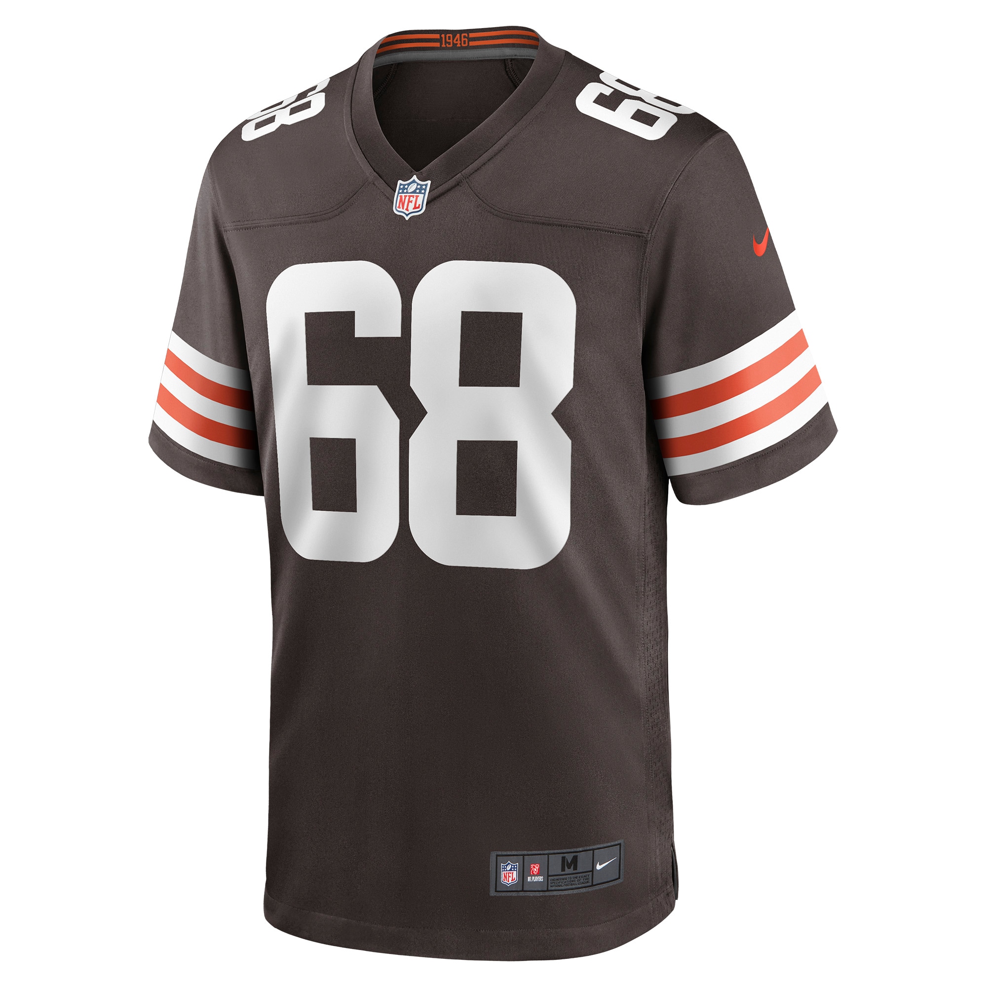 Men's Cleveland Browns Michael Dunn Brown Game Jersey