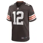 Men's Cleveland Browns Michael Woods II Brown Game Player Jersey