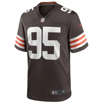 Men's Cleveland Browns Myles Garrett Brown Player Game Jersey 02