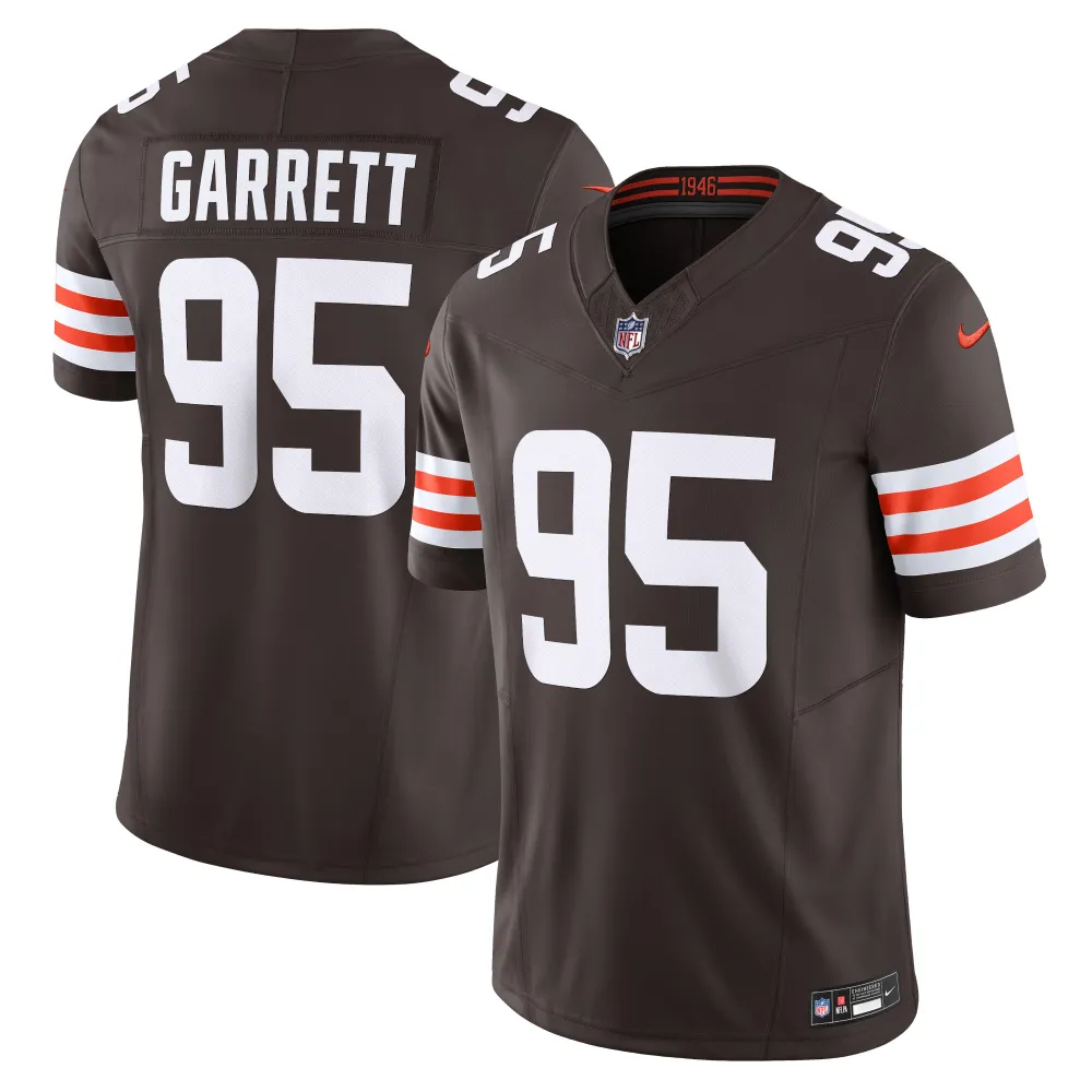Men's Cleveland Browns Myles Garrett Brown Vapor F.U.S.E. Limited Jersey