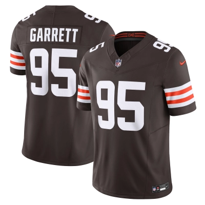 Men's Cleveland Browns Myles Garrett Brown Vapor F.U.S.E. Limited Jersey 01