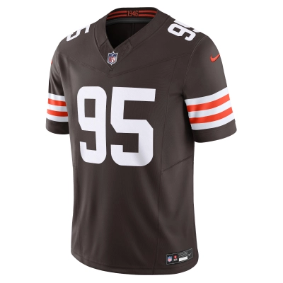 Men's Cleveland Browns Myles Garrett Brown Vapor F.U.S.E. Limited Jersey 02