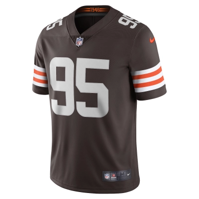 Men's Cleveland Browns Myles Garrett Brown Vapor Limited Jersey 02