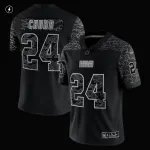 Men's Cleveland Browns Nick Chubb Black RFLCTV Limited Jersey