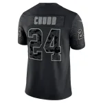 Men's Cleveland Browns Nick Chubb Black RFLCTV Limited Jersey