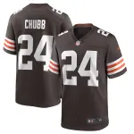 Men's Cleveland Browns Nick Chubb Brown Player Game Jersey