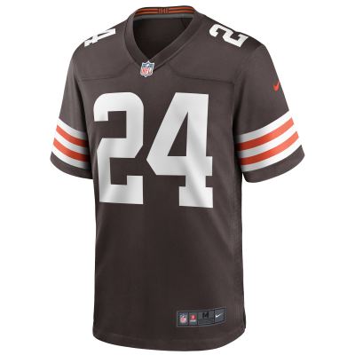 Men's Cleveland Browns Nick Chubb Brown Player Game Jersey 02