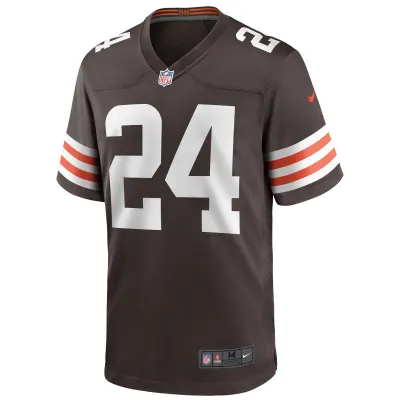 Men's Cleveland Browns Nick Chubb Brown Player Game Jersey 02