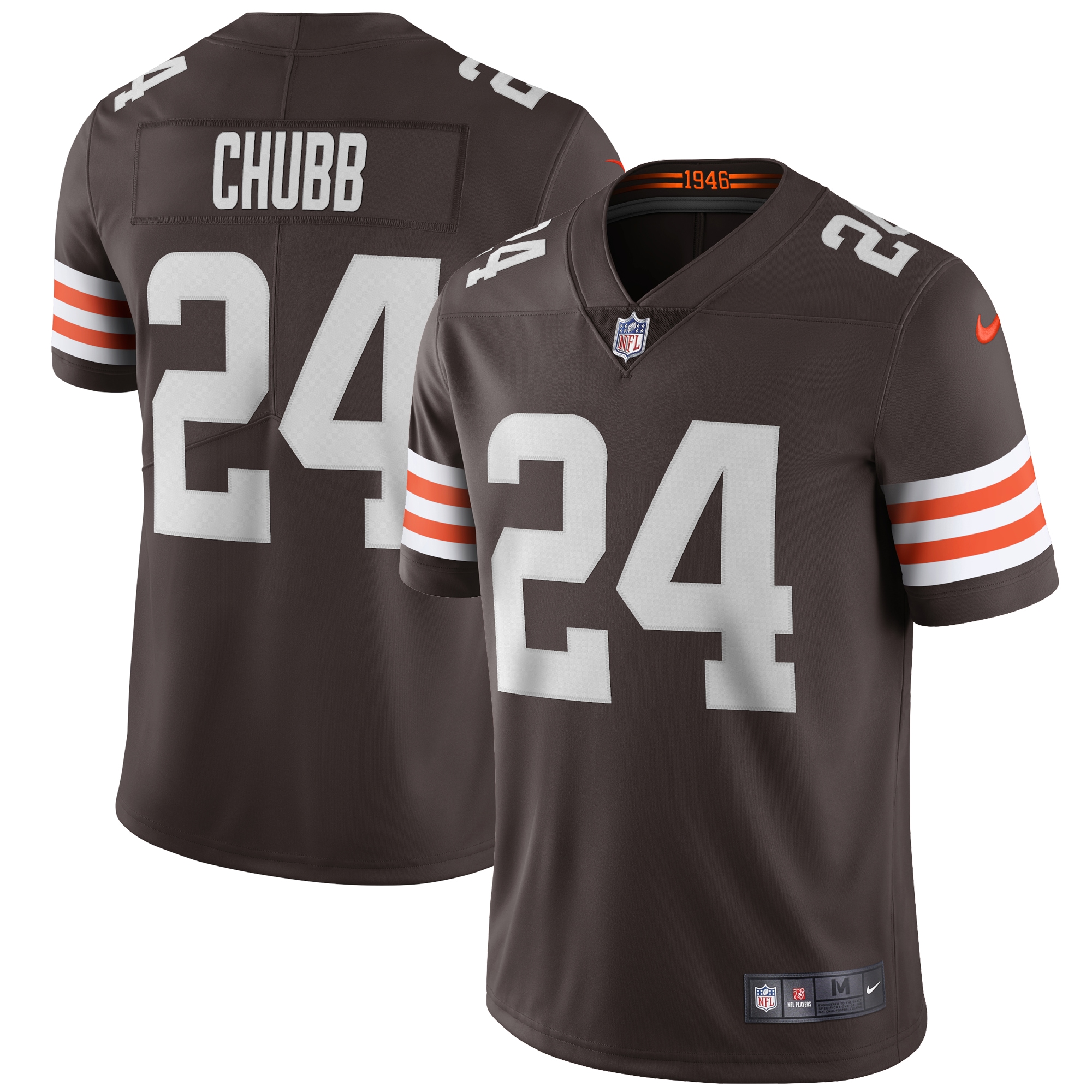Men's Cleveland Browns Nick Chubb Brown Vapor Limited Jersey