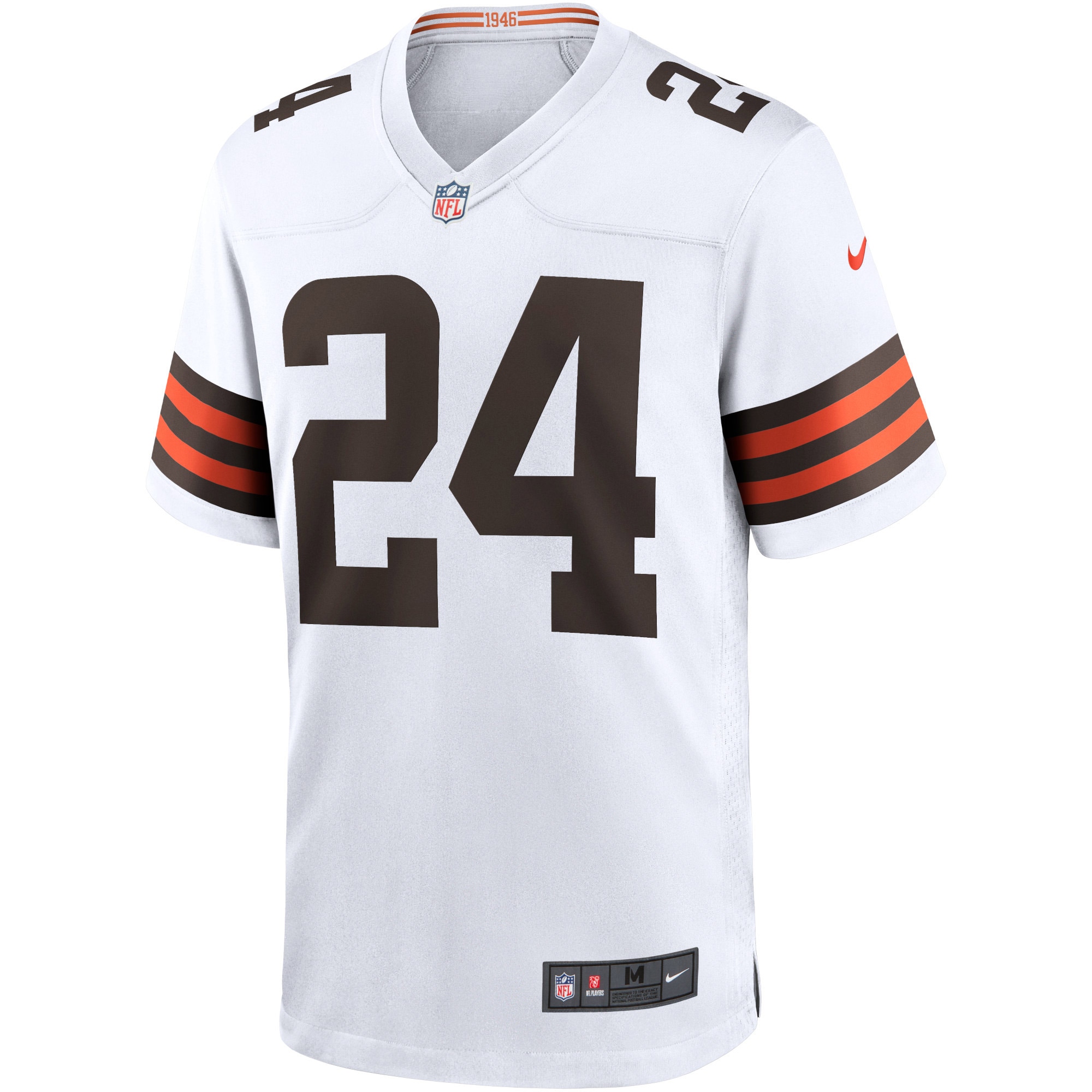 Men's Cleveland Browns Nick Chubb White Game Jersey