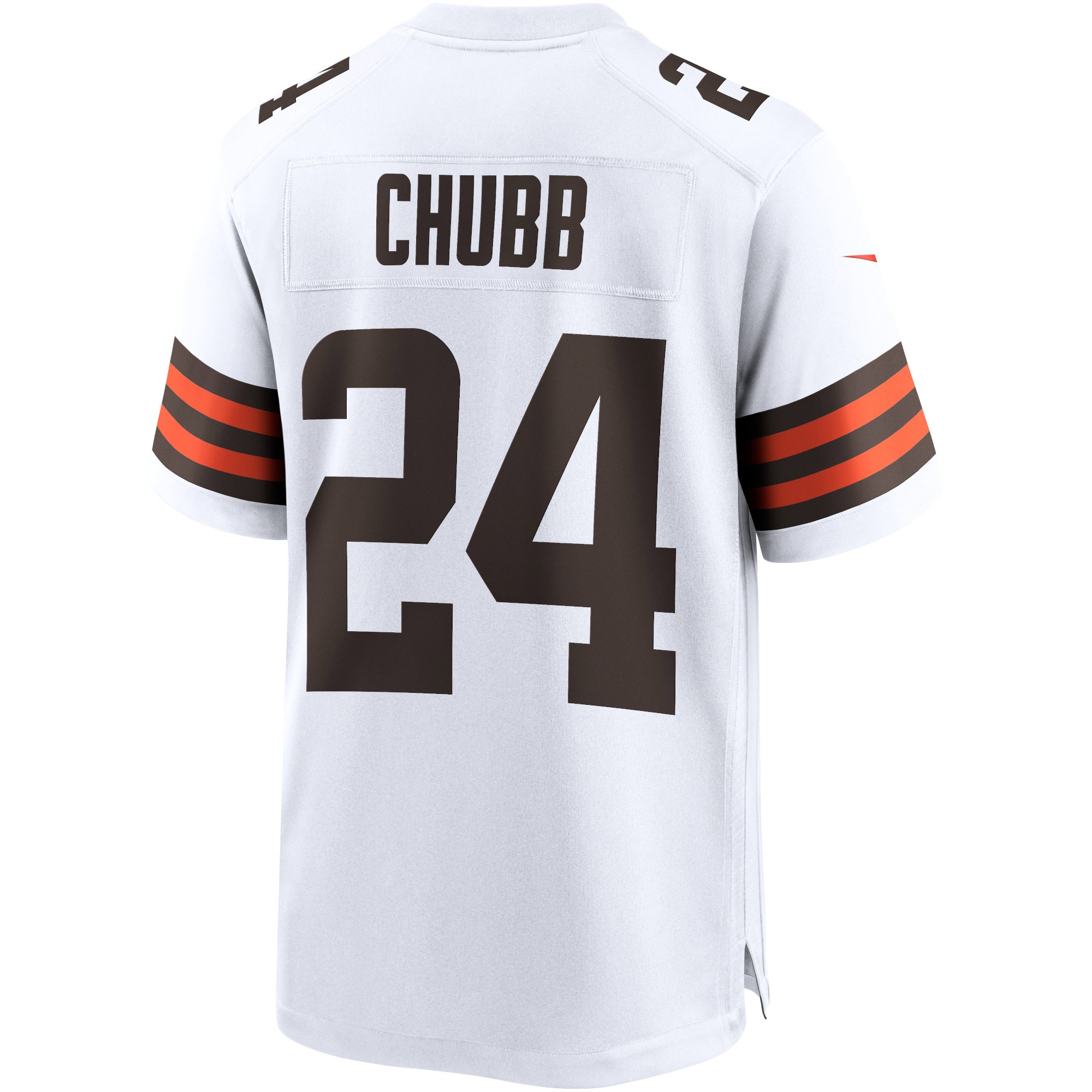 Men's Cleveland Browns Nick Chubb White Game Jersey