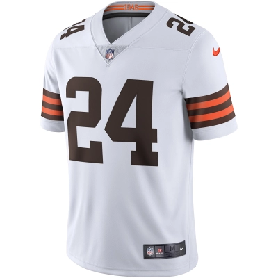 Men's Cleveland Browns Nick Chubb White Vapor Limited Jersey 02
