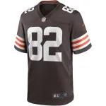 Men's Cleveland Browns Ozzie Newsome Brown Game Retired Player Jersey