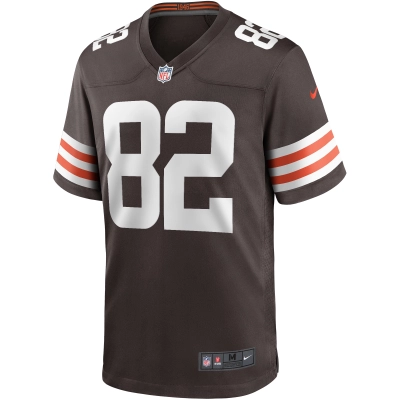 Men's Cleveland Browns Ozzie Newsome Brown Game Retired Player Jersey 02