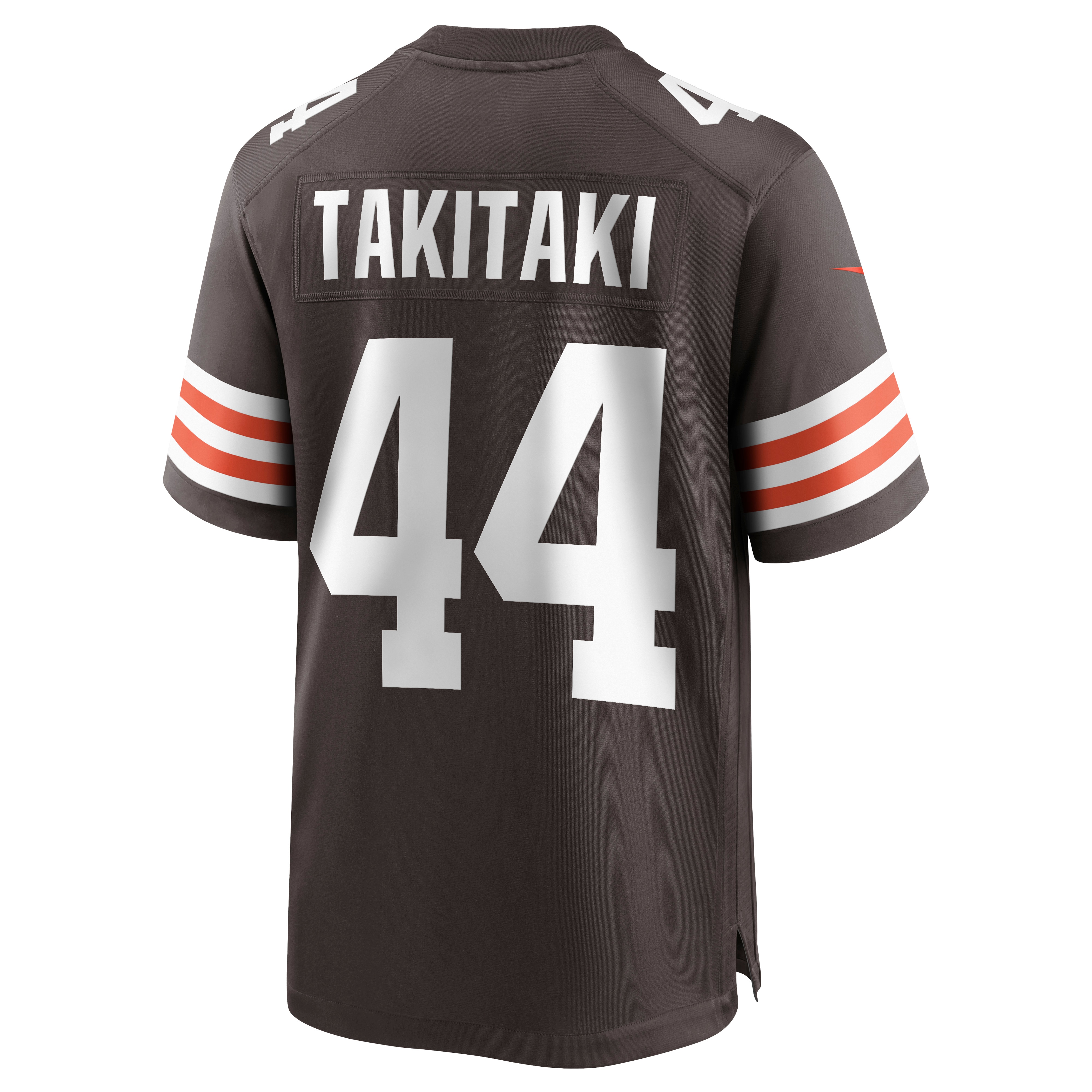 Men's Cleveland Browns Sione Takitaki Brown Game Jersey