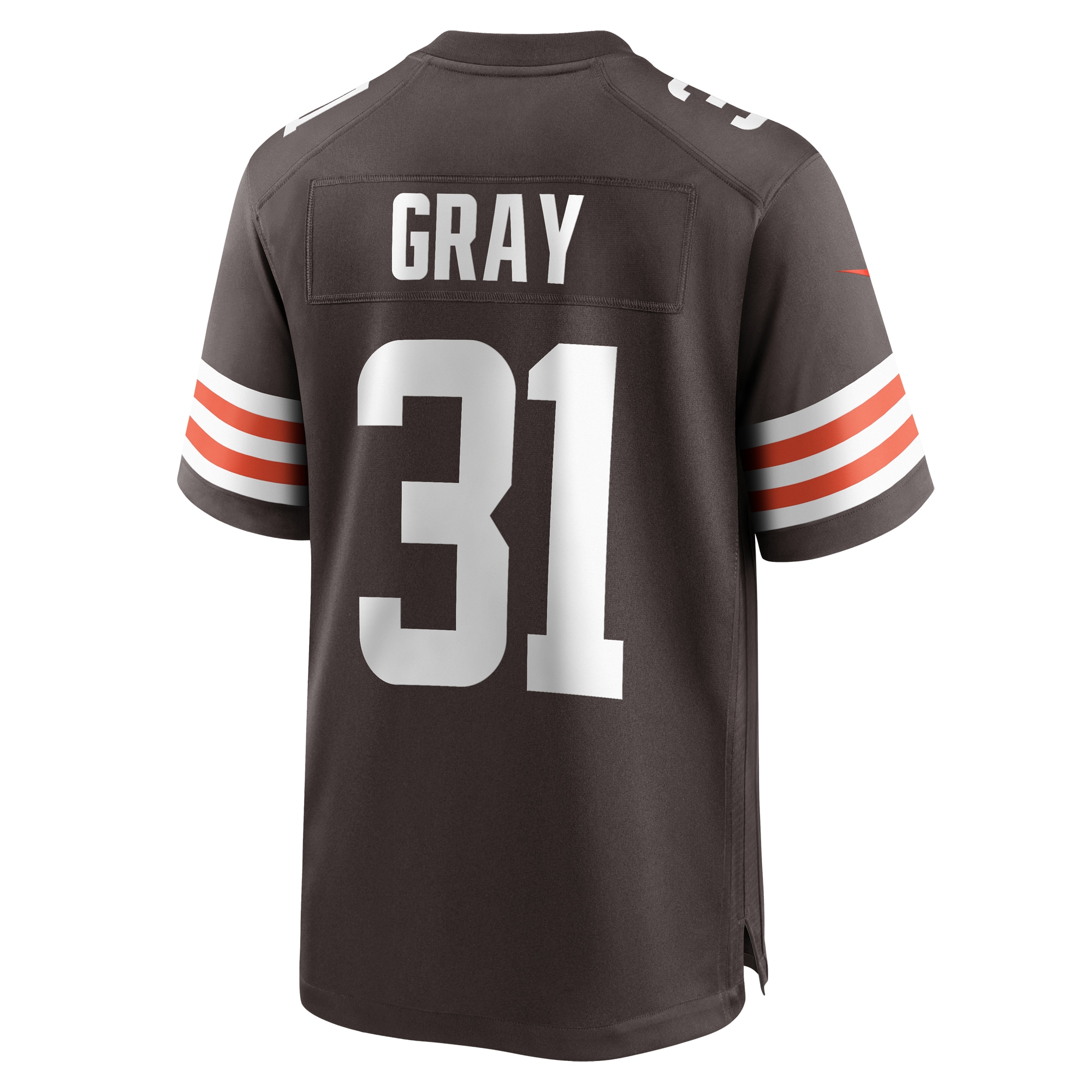 Men's Cleveland Browns Vincent Gray Brown Team Game Jersey