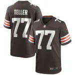 Men's Cleveland Browns Wyatt Teller Brown Game Jersey