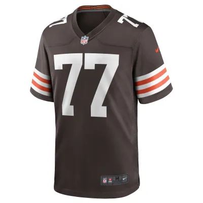 Men's Cleveland Browns Wyatt Teller Brown Game Jersey 02
