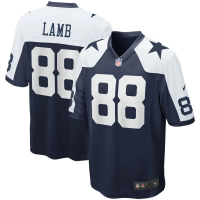 Men's Dallas Cowboys CeeDee Lamb Navy Alternate Game Team Jersey 01